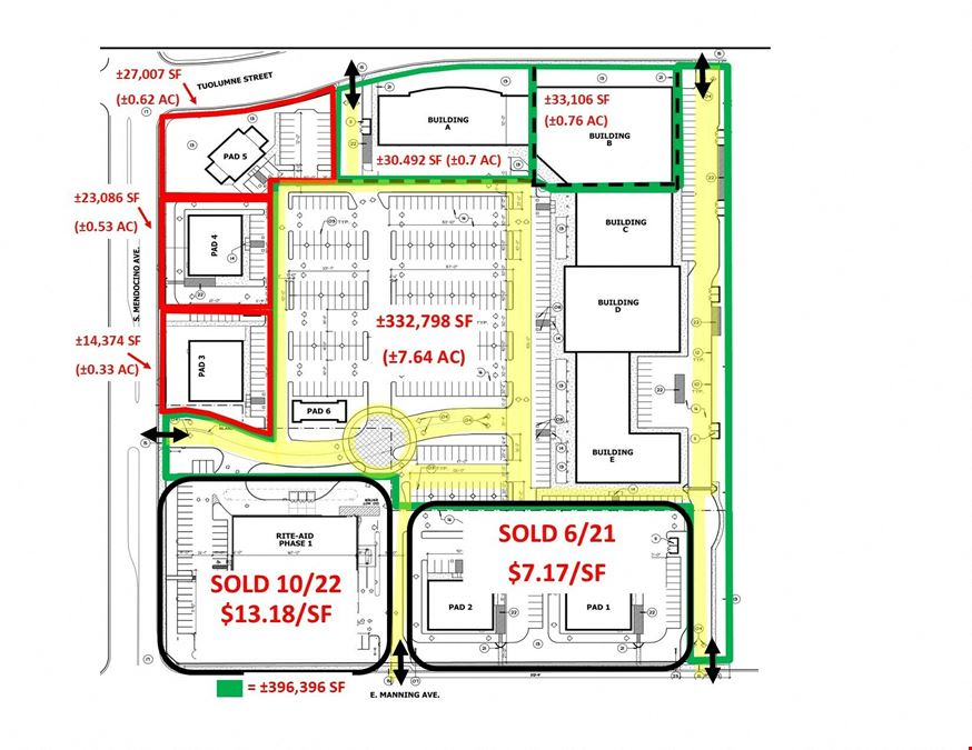 SHOVEL READY RETAIL LAND: ALL (11) OR PARTIAL PADS W/ UTILITIES