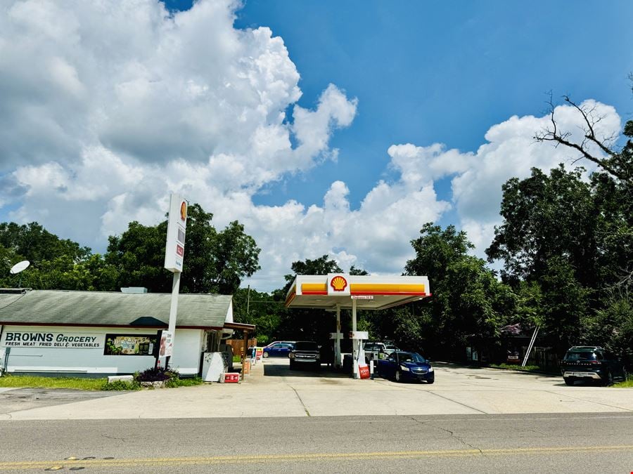 (8% CAP RATE) - SHELL GAS STATION & BROWNS SUPERMARKET  FOR SALE! (20-YEAR PURE NNN LEASE)