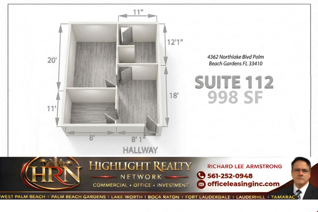 998 SF Suite 112 Professional and Medical Office Space (LEASED)