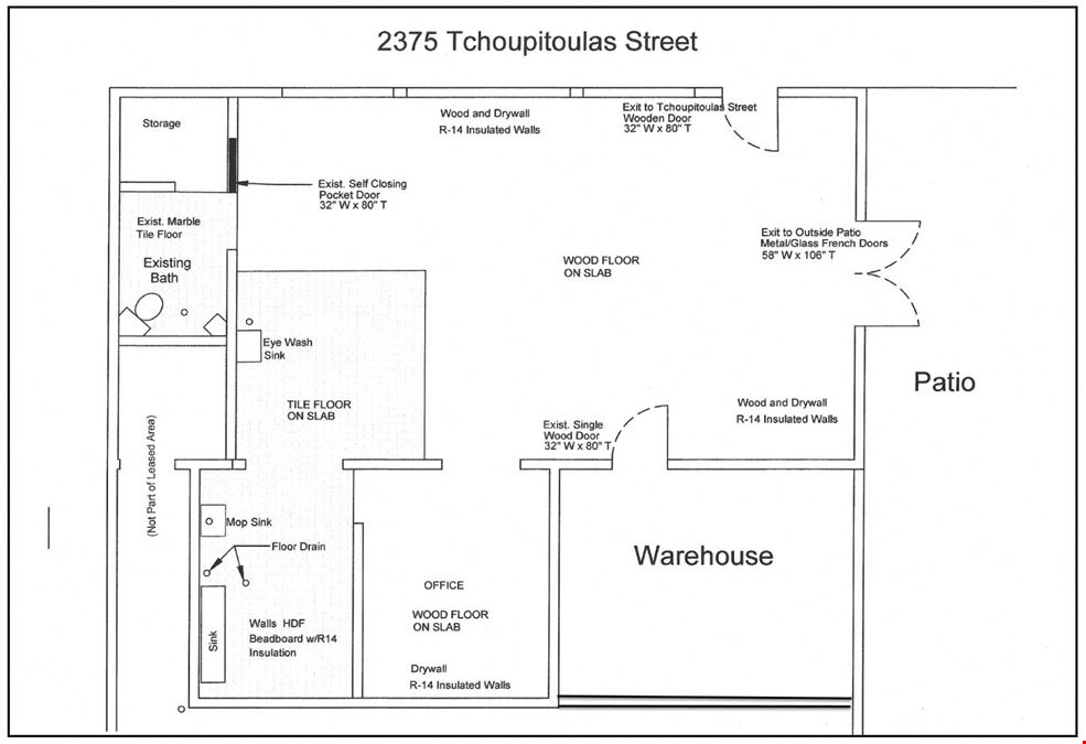 Tchoupitoulas Restaurant/Cafe for Lease