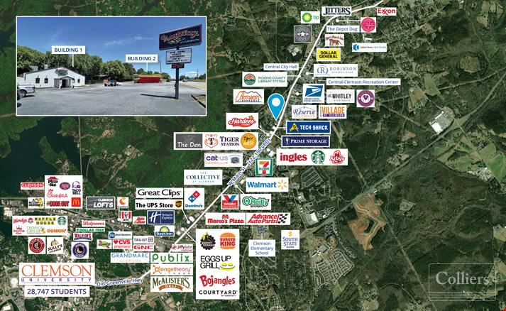 For Sale | Clemson Restaurant Opportunity + Additional Income-Producing Building