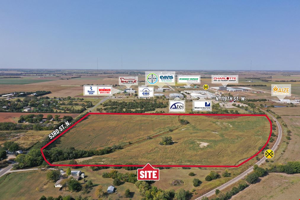 Development Land in Maize Kansas 00000 W 53rd St. North, Maize, KS