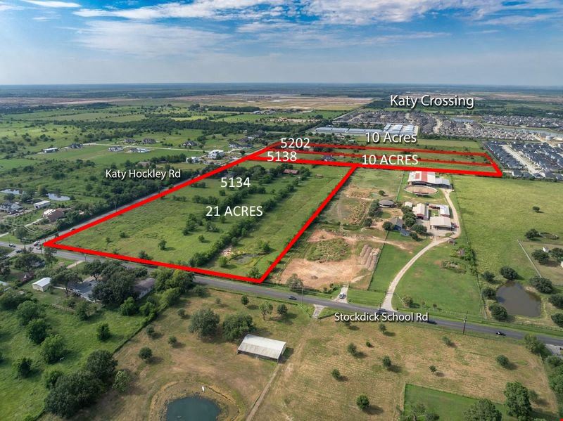 5-41 Acres: 5134 Katy Hockley Rd & Stockdick School Rd, Katy, TX 77493