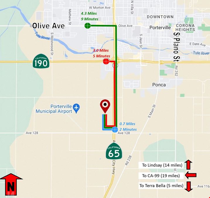 ±1.21 to ±2.43 AC of Commercial Industrial Land off CA-65