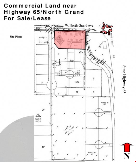 Commercial Land near Highway 65/North Grand For Sale/Lease/BTS