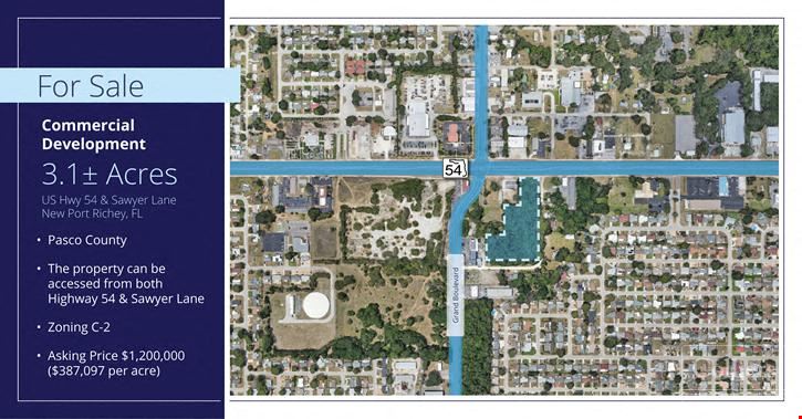 UNDER CONTRACT! 3.1± Acres on US Hwy 54 & Sawyer Lane - New Port Richey, FL