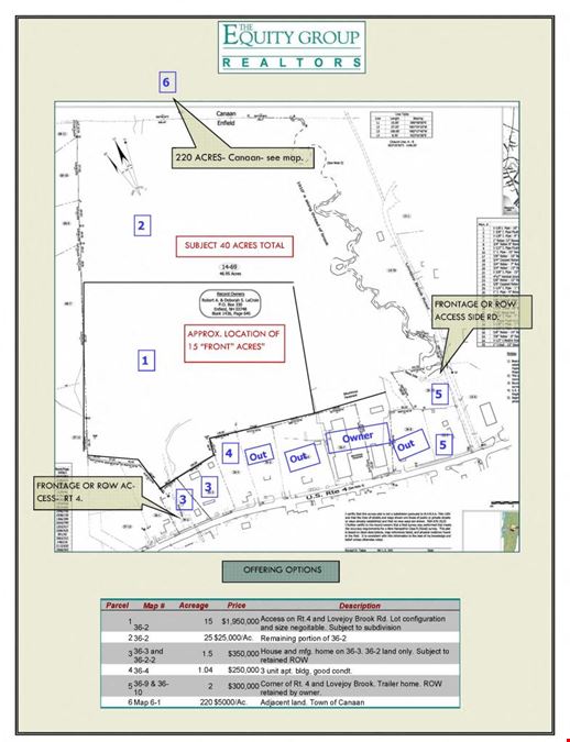 244 acres comm/res with util.