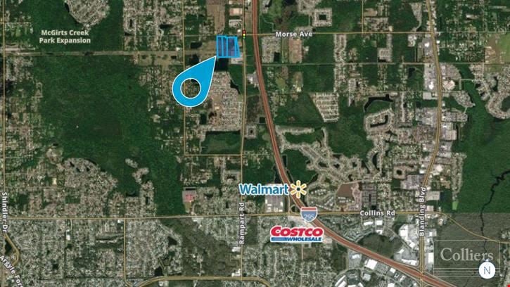 8.3± Acres off I-295 at Morse Avenue & Rampart Road available for Sale