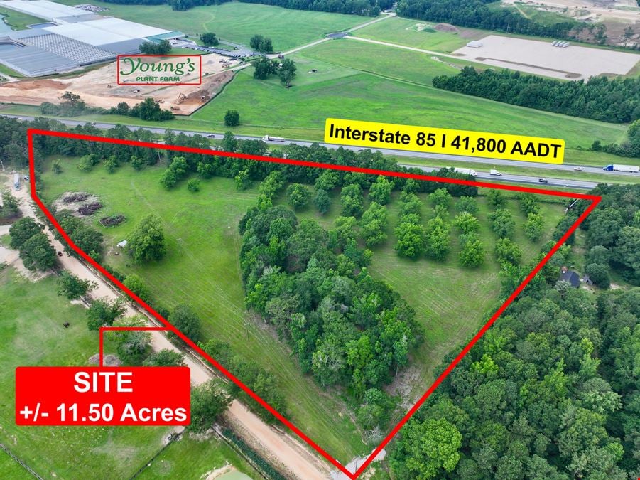 High-Exposure Land Parcel with +/- 1,340 Ft Frontage – Auburn, AL
