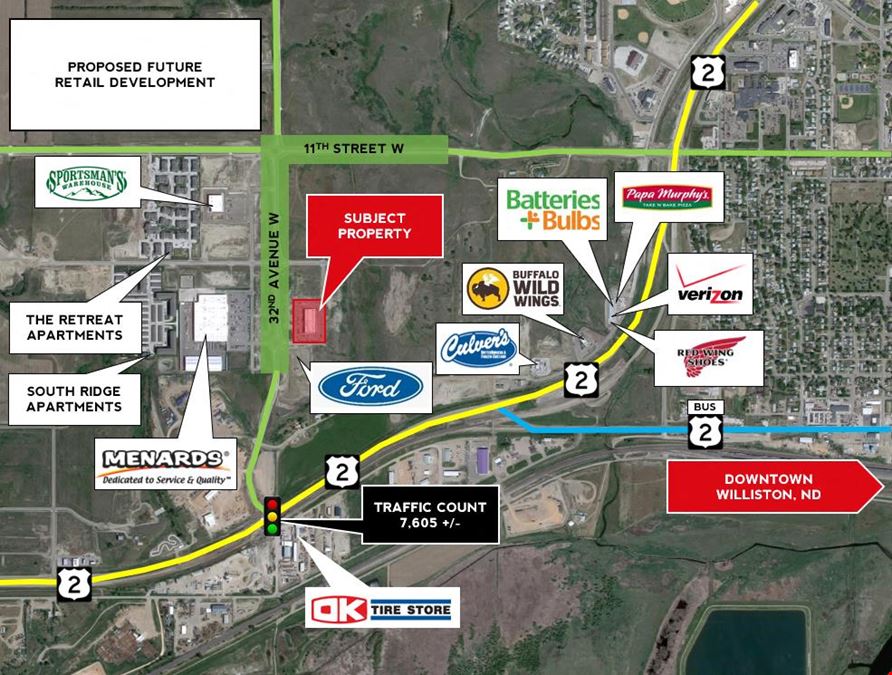 1,320 - 3,305 SF of Office or Retail Space