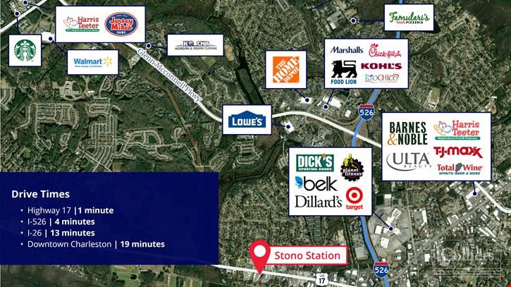 ±1,249-3,704 SF Fully Renovated Flex Spaces Available at Stono Station