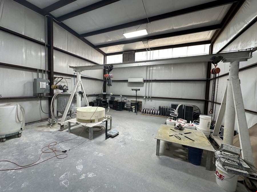Office/Shop Facility with Dock & Cranes