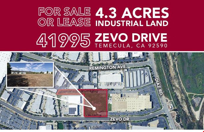 Preview of VacantLand space for Rent at 41995 Zevo Drive