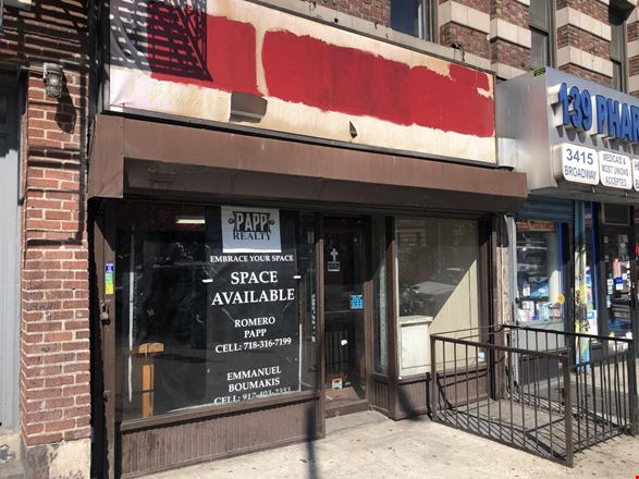 Preview of Retail space for Rent at 3409 Broadway