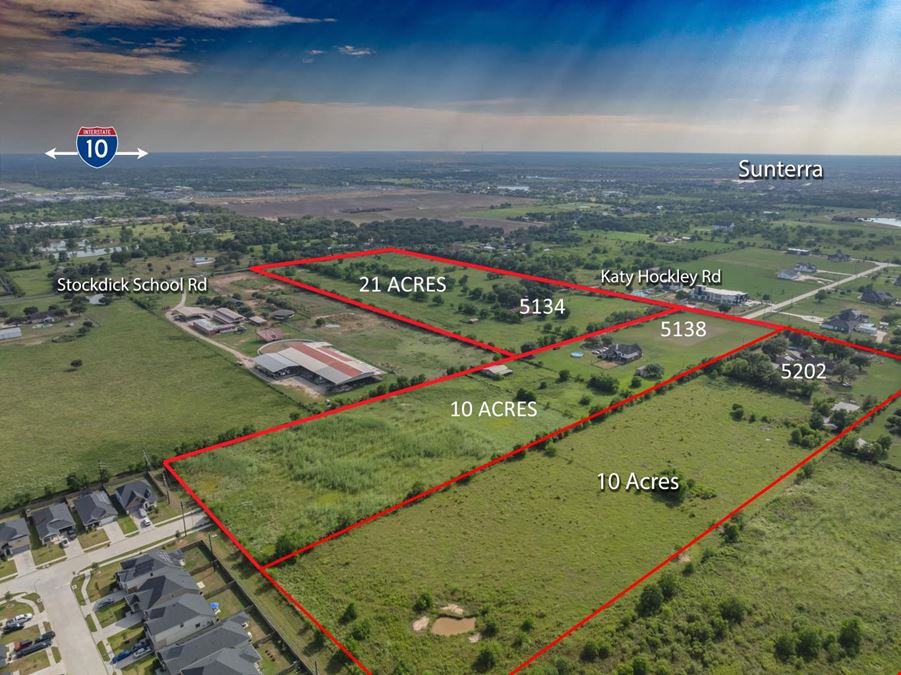 5-41 Acres: 5134 Katy Hockley Rd & Stockdick School Rd, Katy, TX 77493