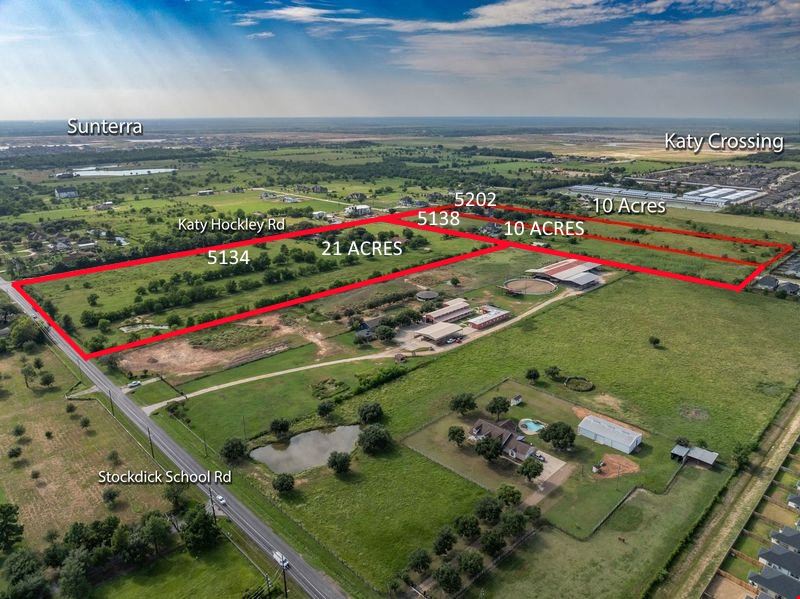 5-41 Acres: 5134 Katy Hockley Rd & Stockdick School Rd, Katy, TX 77493