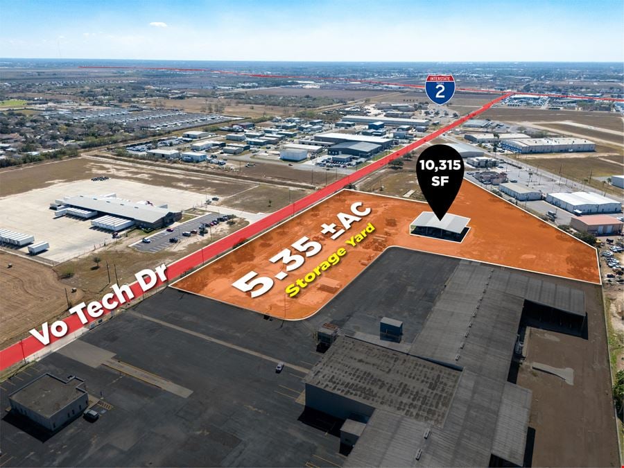 5.35 ±AC | Storage yard | 10,315 SF | Covered area | For Lease