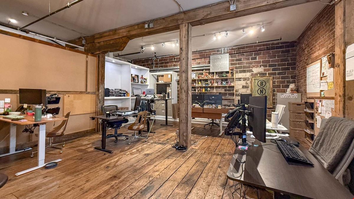 Commercial space available in the Old Cannery Building, an iconic three-storey brick building in Downtown Kelowna