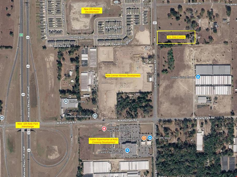 4.85 Acres Near Kelly Park Interchange in Apopka