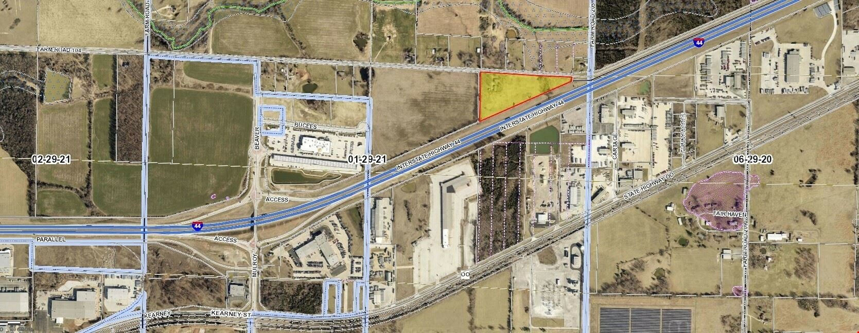 +/- 8.5 acres with income, near Buc-ee's on I-44