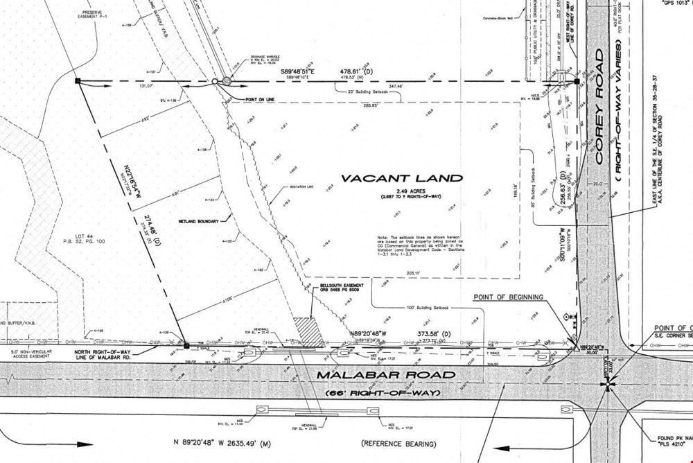 Malabar Road & Corey Road Intersection