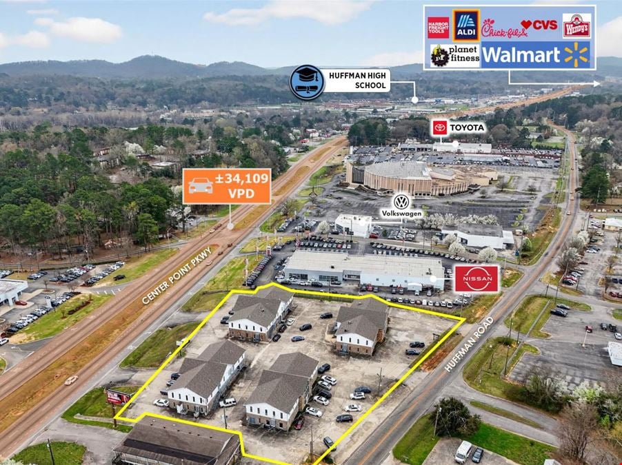 Center Point Business Park | 55% Occupied | 34K VPD | Birmingham MSA