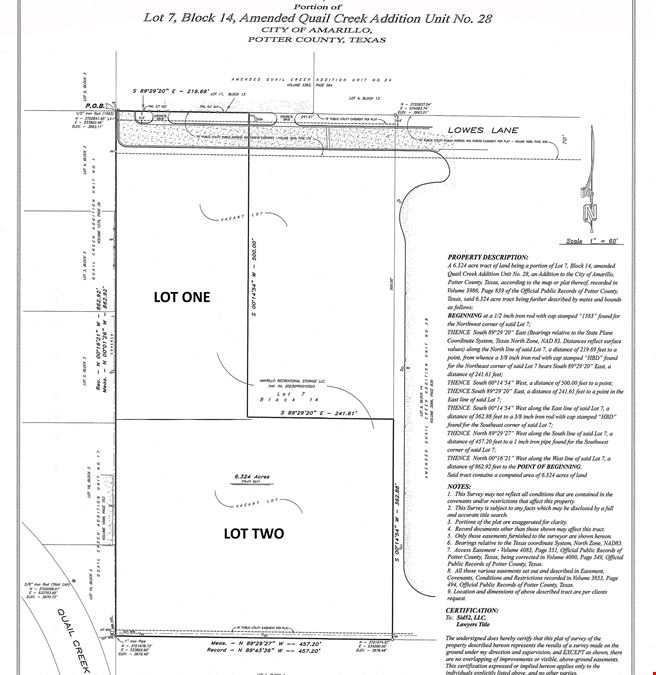 Storage Development at Lowes Lane in Amarillo