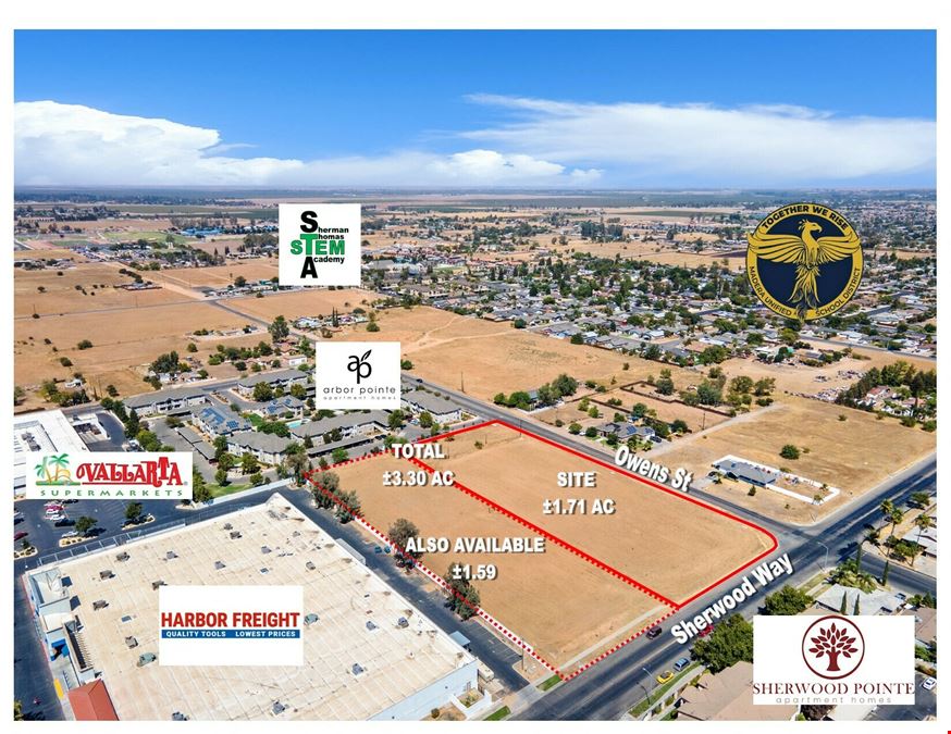 ±1.71 Acres of Prime Retail Land on Hard Corner in Madera, CA