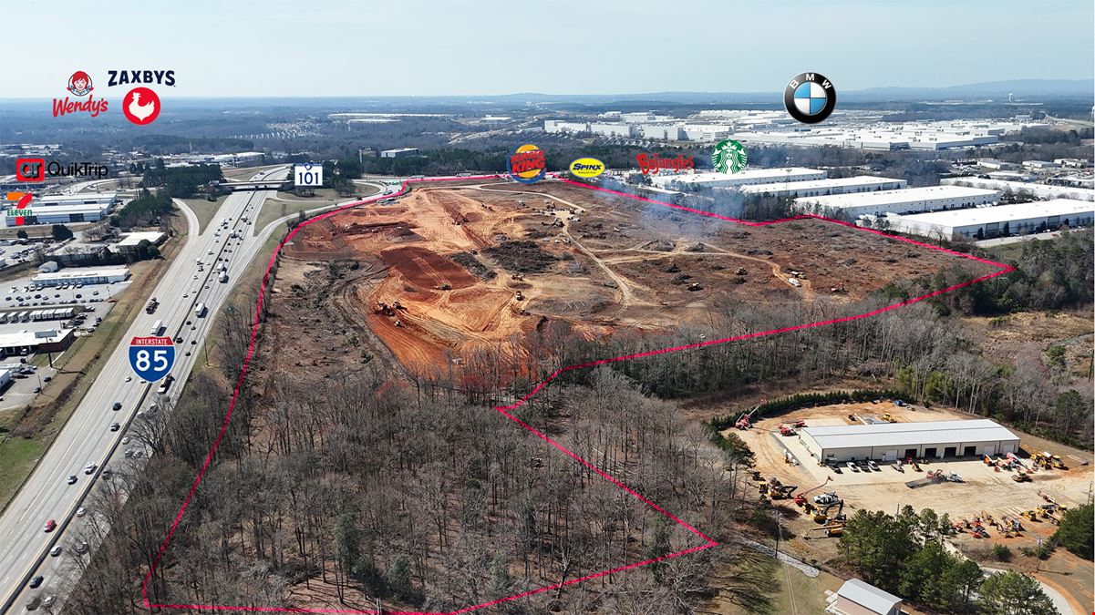 Under Construction- Prime Retail Land Available on I-85