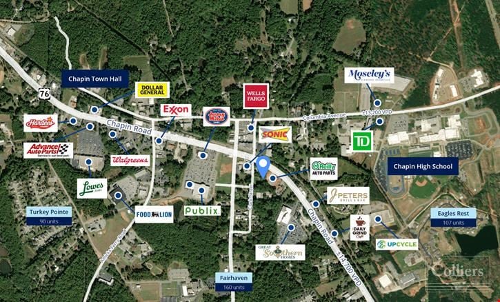 ±2.12 Acres for Sale with ±2,200-SF Existing Office Building | Chapin, SC