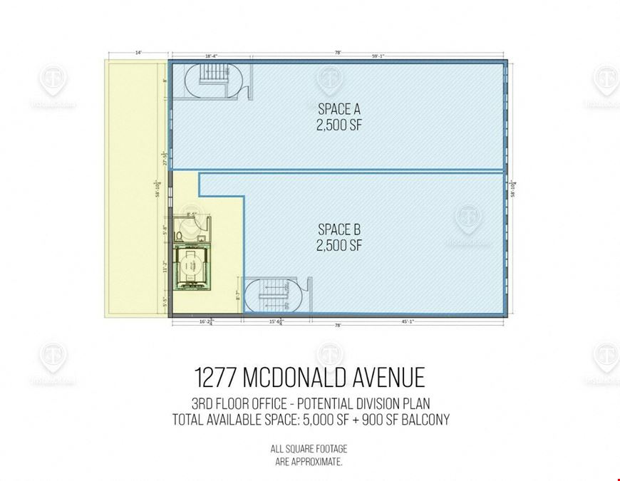 2,500 - 18,200 SF | 1277 McDonald Avenue | New Luxury Office Building For Lease