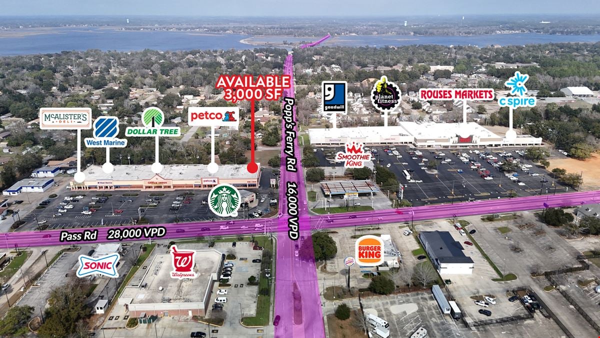 +/-3,000 SF Retail Unit in The Shoppes of Popps Ferry
