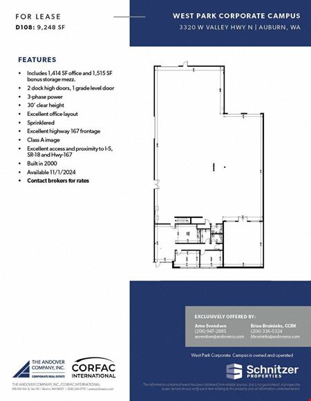 Preview of Industrial space for Rent at 3320 W Valley Hwy N