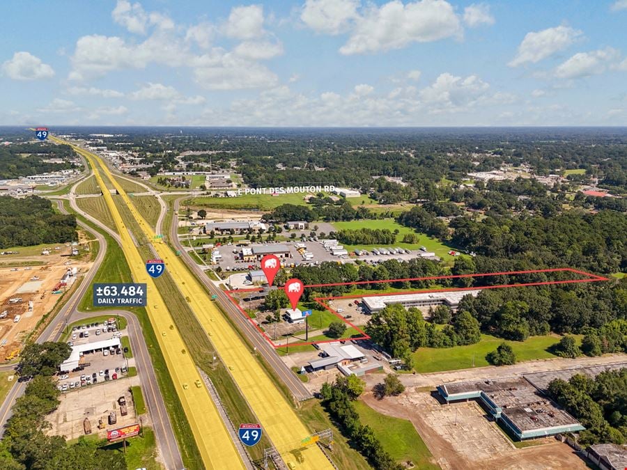 Two Commercial Buildings with Surplus Land on I-49