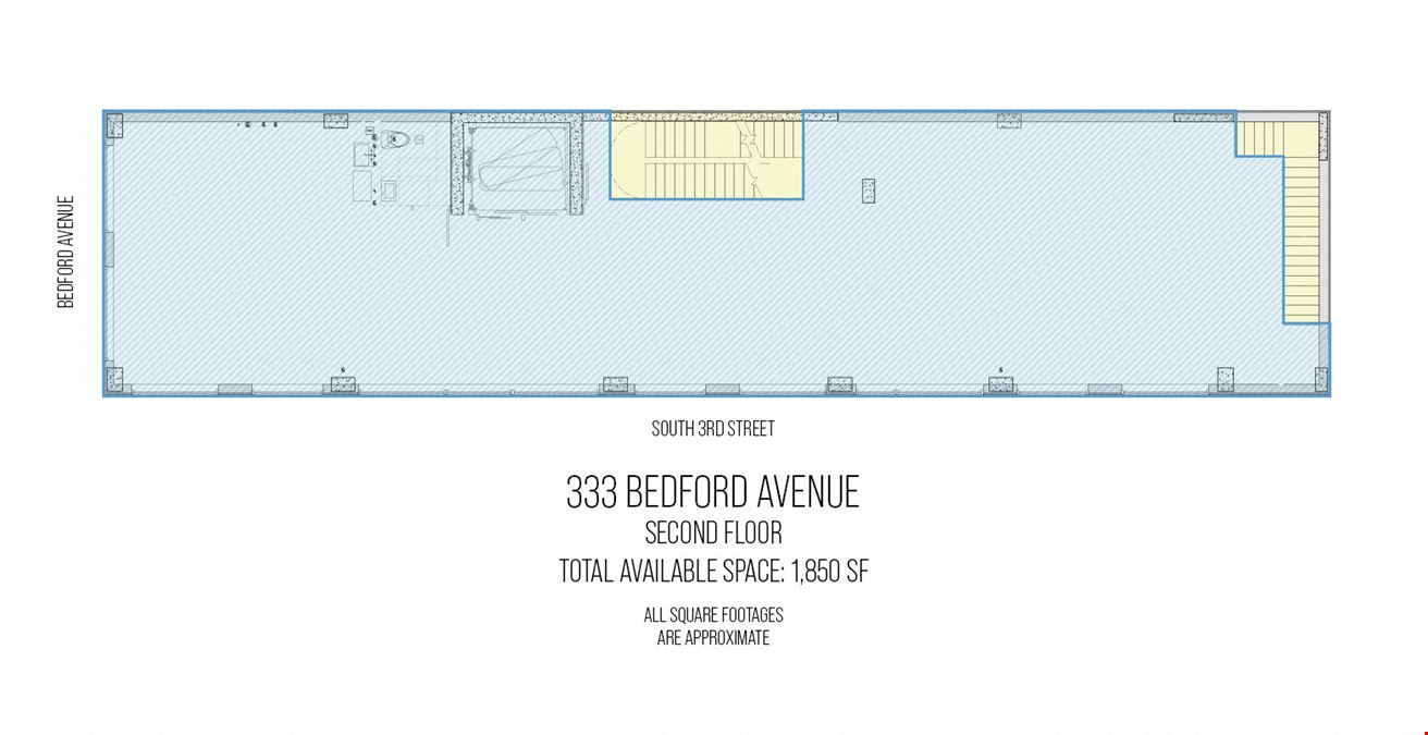 1,500 - 1,850 SF | 333 Bedford Ave | Newly Developed Corner Retail & Community Facility for Lease in Prime Williamsburg