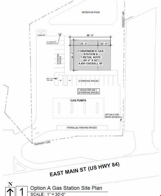 1.16-acre lot with 180' frontage on Hwy-84 E