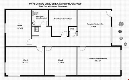 Preview of Office space for Rent at 11675 Century Dr