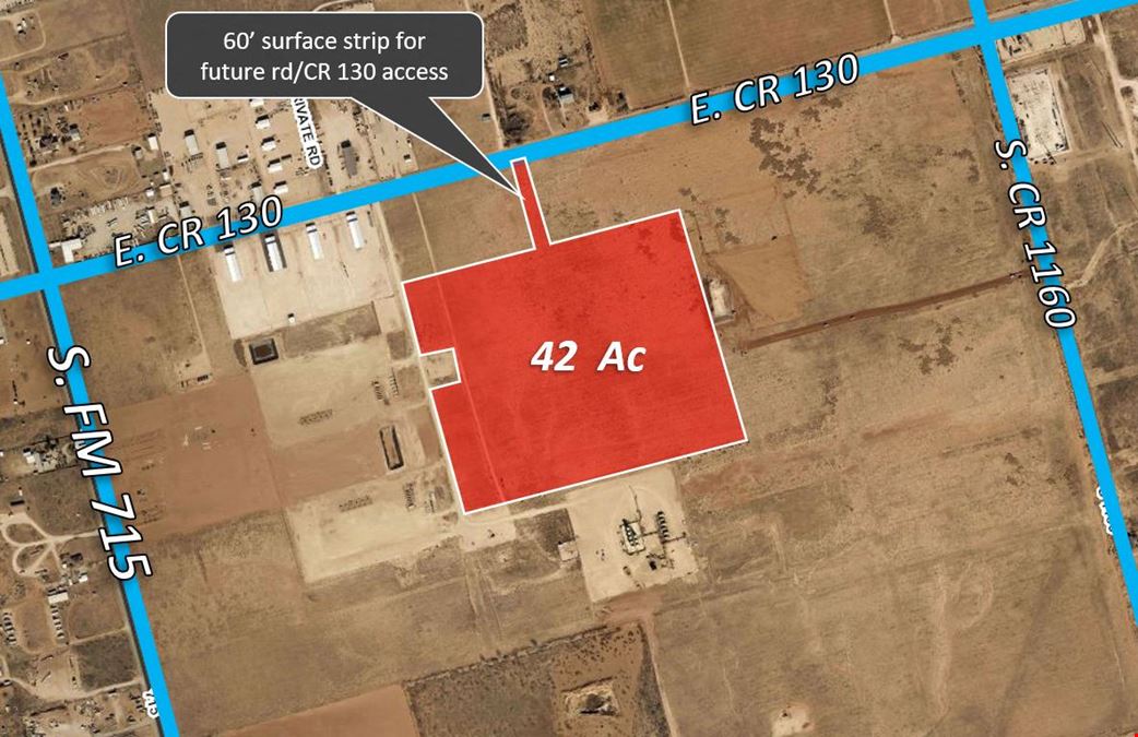 20.35 Acre Industrial Tract in Midland for Build to Suit