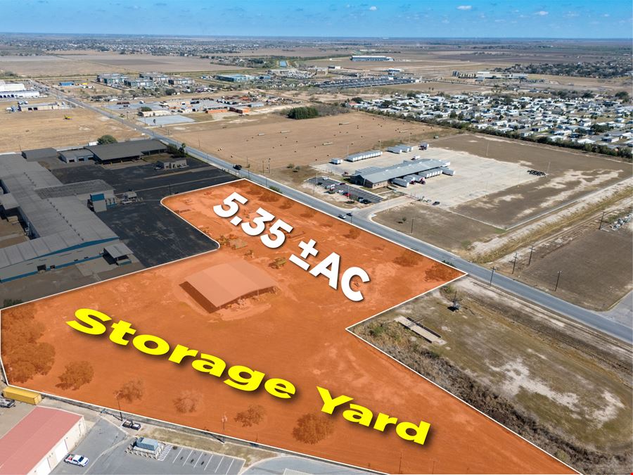5.35 ±AC | Storage yard | 10,315 SF | Covered area | For Lease