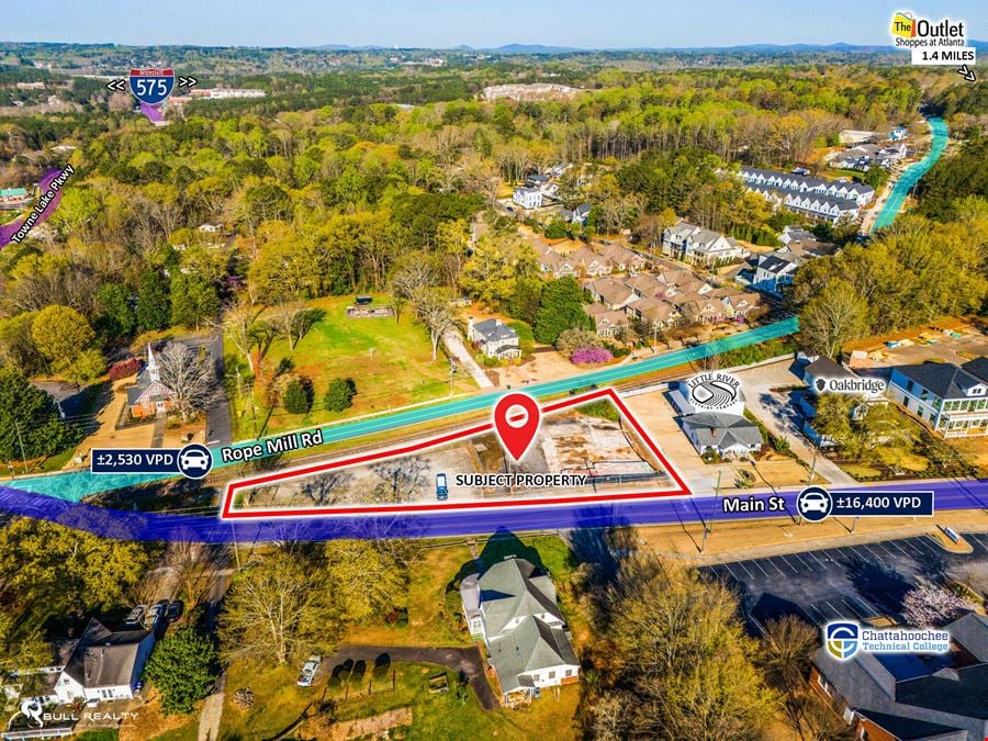 Downtown Woodstock Development Site | ±0.64 Acres | High Visibility
