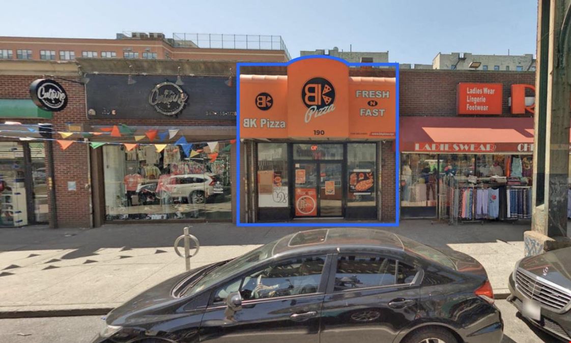 1,600 SF | 190 East 98th Street | Pizza Shop for Lease