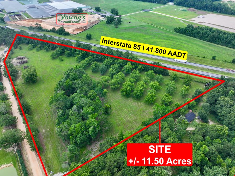 High-Exposure Land Parcel with +/- 1,340 Ft Frontage – Auburn, AL