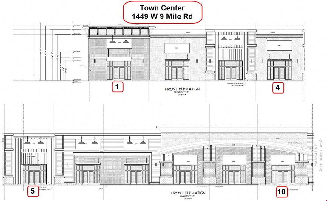 2 Spaces Left! Both 1,425 SF 1449 W 9 Mile Rd