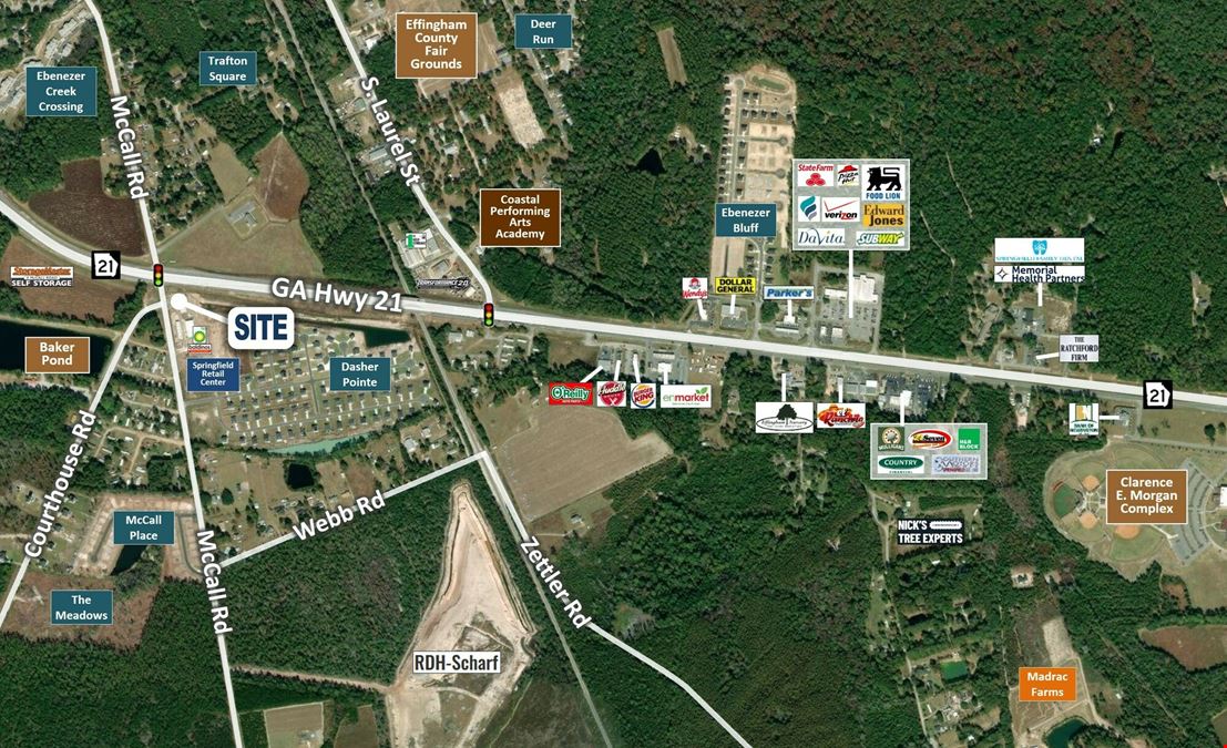 ±0.66-Acre Retail Outparcel on GA Hwy 21 | Ground Lease