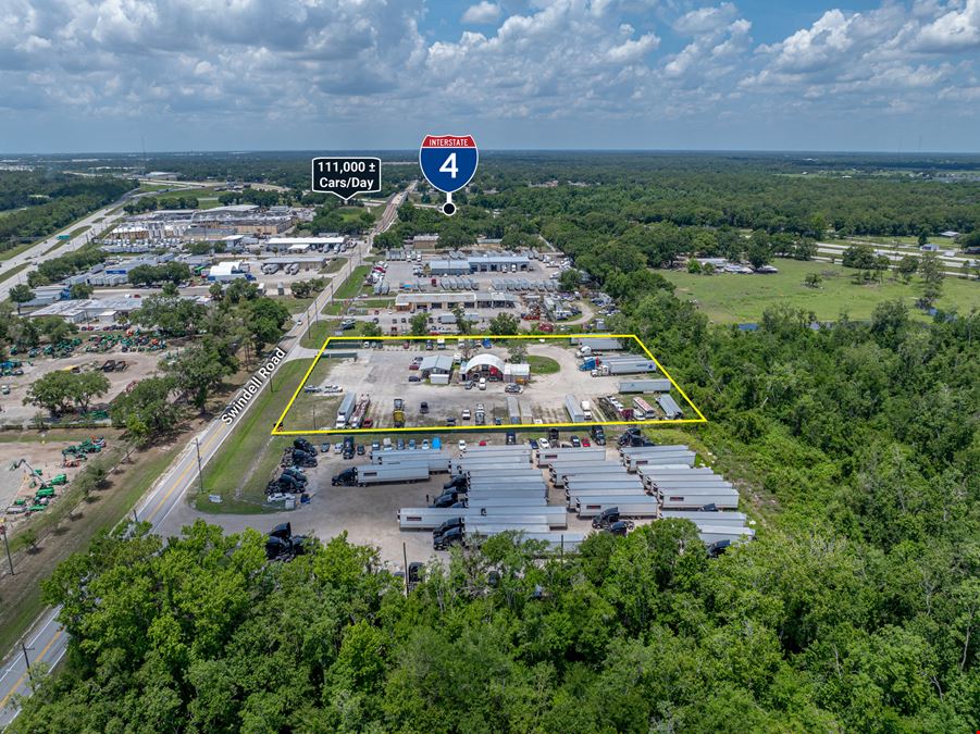 3 Acre Industrial Yard w/ Mobile Office & Canopy Covered Area