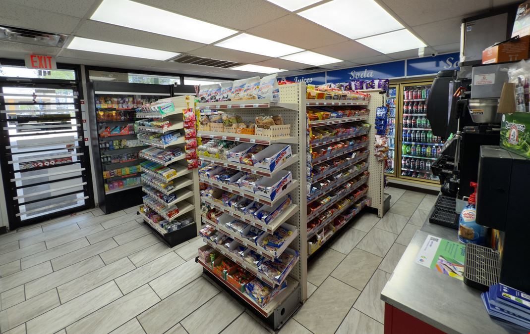 Corner Gas Station with 8 Pumps