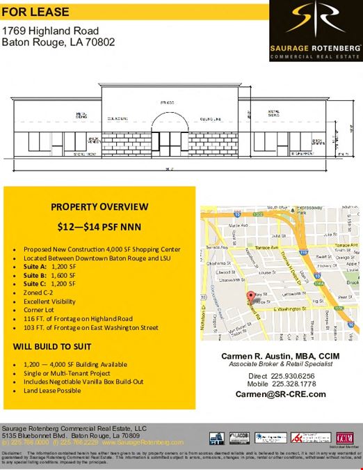 Proposed Highland Rd. Shopping Center/ Build-to-Suit