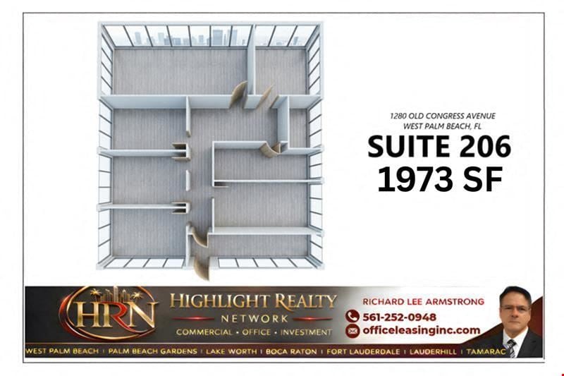 1973 SF Suite 206 Professional and Medical Office Space