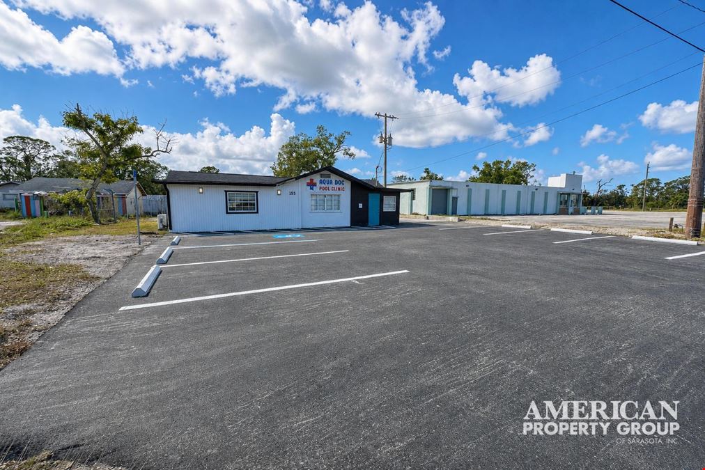 Freestanding Commercial Building with Fenced Land in Downtown Englewood