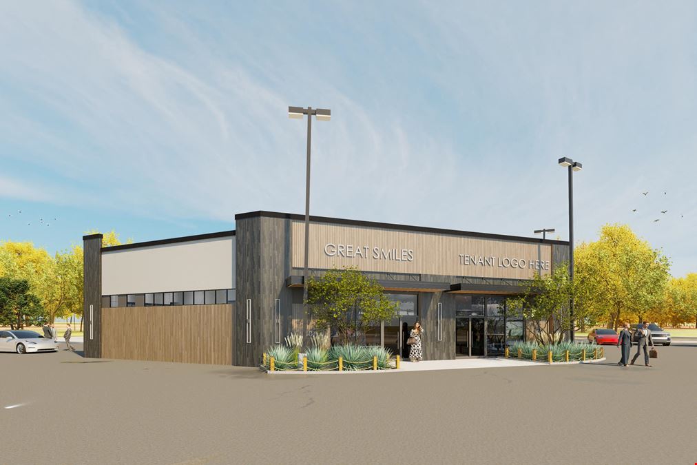 Free Standing Building With Drive Thru Lanes
